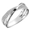 Huitan Fresh Two Tone X Shape Cross Ring for Women Wedding Trendy Jewelry Dazzling CZ Stone Large Modern Rings Anillos
