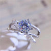 Huitan Newly Fancy Cross Rings for Women Delicate Bridal Wedding Ring with Shiny Crystal Cubic Zirconia Lady's Statement Jewelry