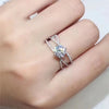 Huitan Newly Fancy Cross Rings for Women Delicate Bridal Wedding Ring with Shiny Crystal Cubic Zirconia Lady's Statement Jewelry