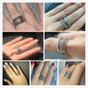 Huitan Silver Color Multiple Row Rings Shiny CZ Metallic OL Style Office Lady Versatile Finger Rings for Women  Jewelry