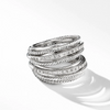 Huitan Silver Color Multiple Row Rings Shiny CZ Metallic OL Style Office Lady Versatile Finger Rings for Women  Jewelry