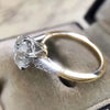 Huitan Understated Round Cubic Zirconia Rings for Women Wedding Engagement Ring Elegant Accessories  Trendy Two Tone Jewelry
