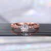 Huitan Wedding Band Eternity Rings Women Brilliant Round Zirconia   Engagement Rings Thin Elegant Female Jewelry Drop Ship