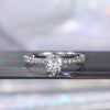 Huitan Wedding Band Eternity Rings Women Brilliant Round Zirconia   Engagement Rings Thin Elegant Female Jewelry Drop Ship