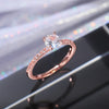 Huitan Wedding Band Eternity Rings Women Brilliant Round Zirconia   Engagement Rings Thin Elegant Female Jewelry Drop Ship