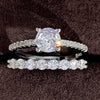 Huitan Wedding Trend Cubic Zirconia Rings for Women Silver Color/Gold Color Modern  Engagement Bands Jewelry