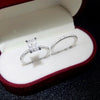 Huitan Wedding Trend Cubic Zirconia Rings for Women Silver Color/Gold Color Modern  Engagement Bands Jewelry