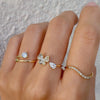 IPARAM Bohemia Crystal Rings for Women Letter LOVE Heart Flower Zircon Ring for Lovers Wedding Gifts Charm  Jewelry