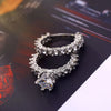 IPARAM Elegant Zircon Ring Jewelry Silver Color Engagement Wedding Ring Set for Women 2019  Zircon Crystal Jewelry