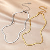 IPARAM  Unisex Snake Chain Stainless Steel Necklace for Women Men Gold Color Silver Color Chains Choker Jewelry Gifts