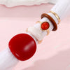 IPARAM  Trendy Rings Set for Women Exaggerated Red Resin Enamel Wooden Geometric Finger Ring Punk  Jewelry