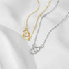 IPARAM Simple Double Heart Buckle Chain Choker Necklace For Women  Hollow Heart Pendant Necklace  Jewelry
