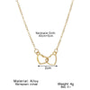 IPARAM Simple Double Heart Buckle Chain Choker Necklace For Women  Hollow Heart Pendant Necklace  Jewelry