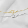 IPARAM Simple Double Heart Buckle Chain Choker Necklace For Women  Hollow Heart Pendant Necklace  Jewelry