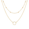 IPARAM Thick Chain Toggle Clasp Necklaces Mixed Linked Circle Necklaces for Women Minimalist Choker Necklace Hot Jewelry