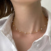 IPARAM Thick Chain Toggle Clasp Necklaces Mixed Linked Circle Necklaces for Women Minimalist Choker Necklace Hot Jewelry