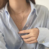 IPARAM Thick Chain Toggle Clasp Necklaces Mixed Linked Circle Necklaces for Women Minimalist Choker Necklace Hot Jewelry