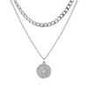 IPARAM Thick Chain Toggle Clasp Necklaces Mixed Linked Circle Necklaces for Women Minimalist Choker Necklace Hot Jewelry