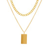 IPARAM Thick Chain Toggle Clasp Necklaces Mixed Linked Circle Necklaces for Women Minimalist Choker Necklace Hot Jewelry