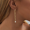 Imitation Pearl  Creative Copper Pendant Earrings Women's Personalized Ladies Street Shooting Earrings Jewelry