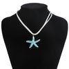 IngeSight.Z Boho Resin White Starfish Pendant Necklace for Women Charm Korean Velvet Rope Choker Necklace Beach Party Jewelry