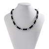 IngeSight.Z Minimalist Black White Color Soft Clay Beads Choker Necklaces for Women Men Statement Collar Necklaces Jewelry Gifts
