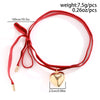 IngeSight.Z Punk CCB Peach Heart Pendant Necklace Women Gothic Black Velvet Clavicle Chain Bowknot Adjustable Necklace Jewelry