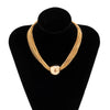 Ingemark Gothic Twisted Chunky Chain Necklace for Women Vintage Big Ball Pendant Choker Clavicle Link Grunge Jewelry Steampunk