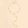 Ingemark Minimalism  Long Tassel Necklace for Women Girls Vintage Chest Thin Chain Ball Pendant Female Neck Jewelry Gift New