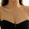 Ingemark Minimalism  Long Tassel Necklace for Women Girls Vintage Chest Thin Chain Ball Pendant Female Neck Jewelry Gift New