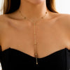 Ingemark Minimalism  Long Tassel Necklace for Women Girls Vintage Chest Thin Chain Ball Pendant Female Neck Jewelry Gift New