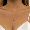 Ingemark Minimalism  Long Tassel Necklace for Women Girls Vintage Chest Thin Chain Ball Pendant Female Neck Jewelry Gift New