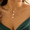 Ingemark Simple Kpop Snake Chain Choker Necklace for Women Girl Wedding Vintage Pearl Ball Pendant Thin Link Jewelry Accessories
