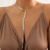 Ingemark Unique Adjustable Twisted Chunky Snake Long Chain Necklace for Women Sexy Vintage Knotted Link Grunge Chest Jewelry New