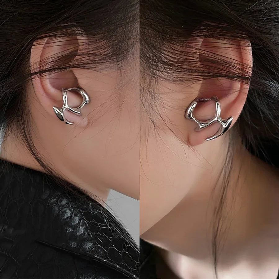 Irregular Metal Earrings European and American Style Personality Stud Earrings Ms Girl Travel Wedding Accessories 2023