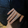 KPOP Silver Color Acrylic Crystal Zircon Ring For Women  Rhinestone Wrapping Snake Index Finger Ring Elegant Jewelry