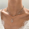 Korean  Flat Snake Chain Herringbone Necklace for Women Jewelry Charm Party Choker Necklace Party Gift Collares Para Muje