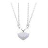 Korean  Magnetic Couple Necklace For Lovers Gothic Punk Heart Pendant Necklace For Men Women Necklaces Party Gift Jewelry