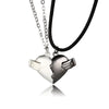 Korean  Magnetic Couple Necklace For Lovers Gothic Punk Heart Pendant Necklace For Men Women Necklaces Party Gift Jewelry