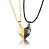 Korean  Magnetic Couple Necklace For Lovers Gothic Punk Heart Pendant Necklace For Men Women Necklaces Party Gift Jewelry