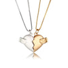 Korean  Magnetic Couple Necklace For Lovers Gothic Punk Heart Pendant Necklace For Men Women Necklaces Party Gift Jewelry