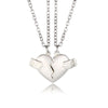 Korean  Magnetic Couple Necklace For Lovers Gothic Punk Heart Pendant Necklace For Men Women Necklaces Party Gift Jewelry