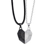 Korean  Magnetic Couple Necklace For Lovers Gothic Punk Heart Pendant Necklace For Men Women Necklaces Party Gift Jewelry