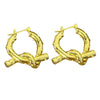 Korean Thorn Knot Hoop Earring Smooth Exquisite Circle Ear Buckle Earrings for Women Girl Party Jewelry Accessories Gift