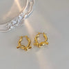 Korean Thorn Knot Hoop Earring Smooth Exquisite Circle Ear Buckle Earrings for Women Girl Party Jewelry Accessories Gift