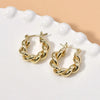 Korean Thorn Knot Hoop Earring Smooth Exquisite Circle Ear Buckle Earrings for Women Girl Party Jewelry Accessories Gift