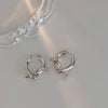 Korean Thorn Knot Hoop Earring Smooth Exquisite Circle Ear Buckle Earrings for Women Girl Party Jewelry Accessories Gift