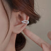 Korean Trendy Wing Ear Cuff Without Piercing Clip Earrings for Women Elegant Sparkling Zircon Pin Earrings Wedding Jewelry