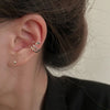 Korean Trendy Wing Ear Cuff Without Piercing Clip Earrings for Women Elegant Sparkling Zircon Pin Earrings Wedding Jewelry
