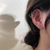 Korean Trendy Wing Ear Cuff Without Piercing Clip Earrings for Women Elegant Sparkling Zircon Pin Earrings Wedding Jewelry